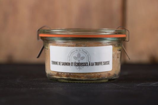 Terrine de saumon et écrevisses à la Truffe Suisse