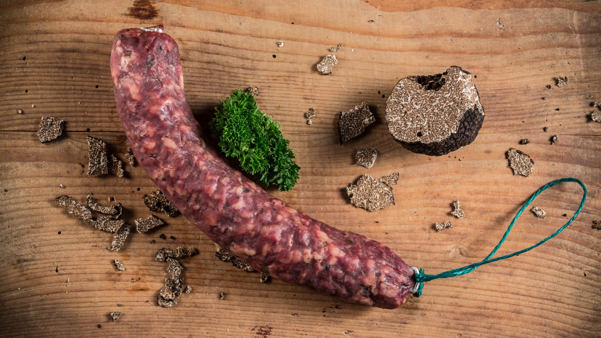 Saucisse sèche de sanglier à la Truffe Suisse